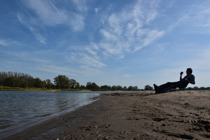 At the beach of the river Elbe